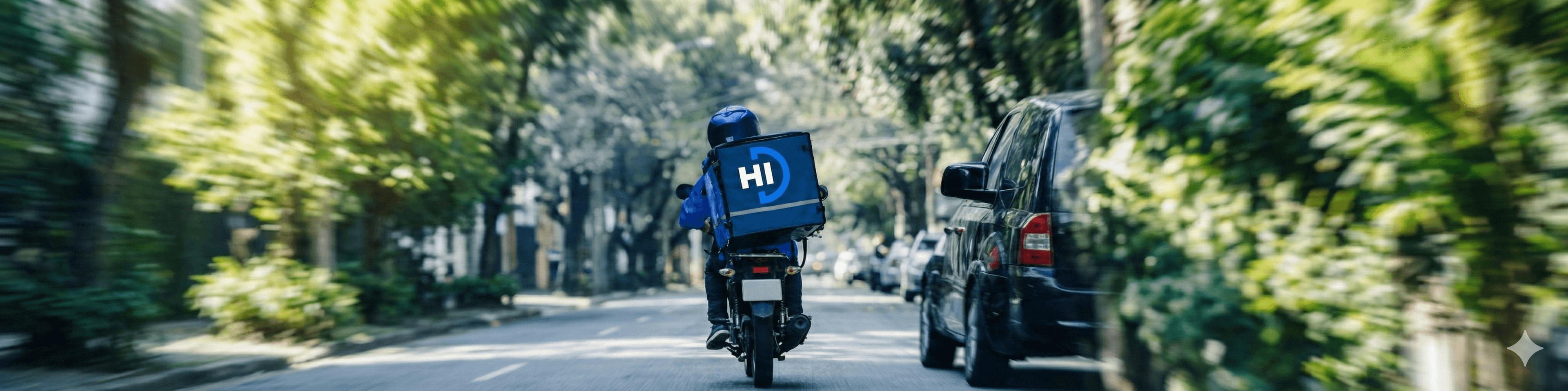 Repartidor de Hi! Delivery en la ciudad