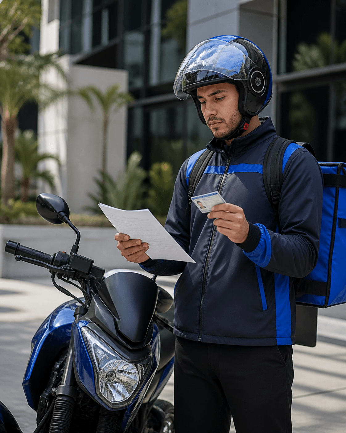 Repartidor de Hi! Delivery listo para empezar